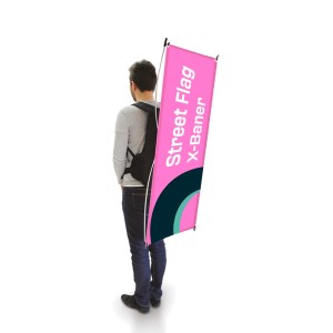 Street Flag - mobile, rucksackfähige Flagge X-BANNER