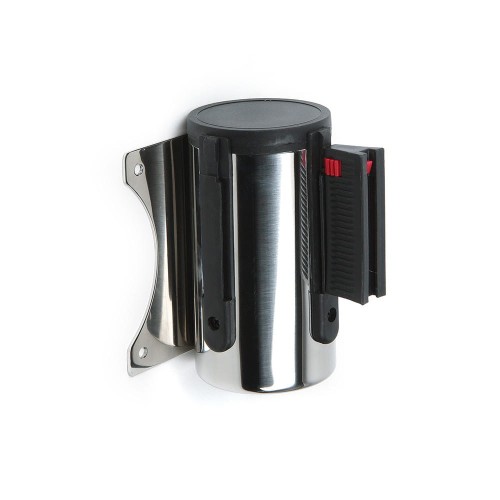 Głowica naścienna chromowa z czarną taśmą zwijaną 270 cm J-EXTBE kasetka kaseta uchwyt ścienny ze zwijaną taśmą odgradzającą