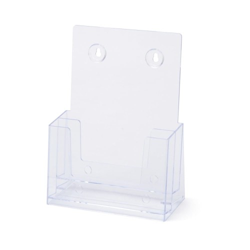 Stojak na ulotki SCRITTO® 2 x A5 odlewany stojak kieszeń na ulotki prospekty do postawienia na stół ladę z możliwością powieszenia na ścianie