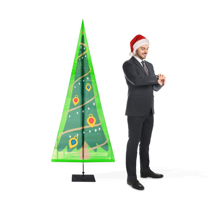 Choinka świąteczna reklamowa 2D 110 x 300 cm