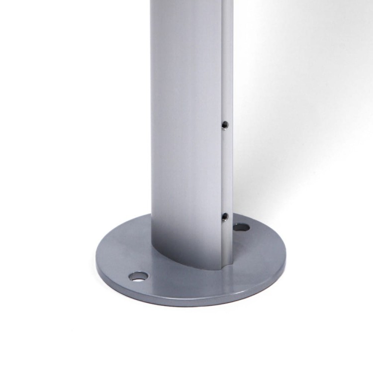 Stojak informacyjny OVAL z trzema tablicami zatrzaskowymi 70 x 100 cm do użytku zewnętrznego