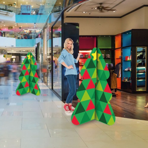 Choinka świąteczna reklamowa 3D 100 cm
