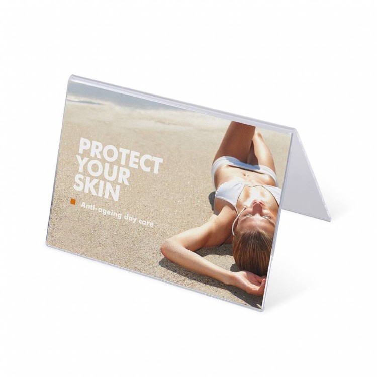 Stojak akrylowy na plakat typu A w orientacji poziomej format A4 (210 x 297 mm)