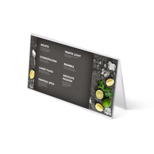 Stojak akrylowy na plakat typu A w orientacji poziomej format DL (99 x 210 mm)