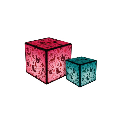 Świąteczny prezent podświetlany ozdoba reklamowa 55 x 55 cm