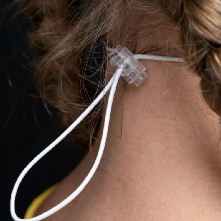 Mini przyłbica półprzyłbica ochronna na nos i usta dla dzieci i dorosłych z możliwością założenia na brodę przezroczysta plastikowa osłona Zielona