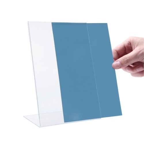 Stojak akrylowy na plakat typu L w orientacji poziomej format A4 (210 x 297 mm)