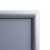 Ramka zatrzaskowa KRAST A2 (42,0 x 59,4 cm) aluminiowa srebrna z ostrym prostym narożnikiem i certyfikatem trudnopalności rama ramka plakatowa OWZ ścienna na plakat na zdjęcia profil 25 mm