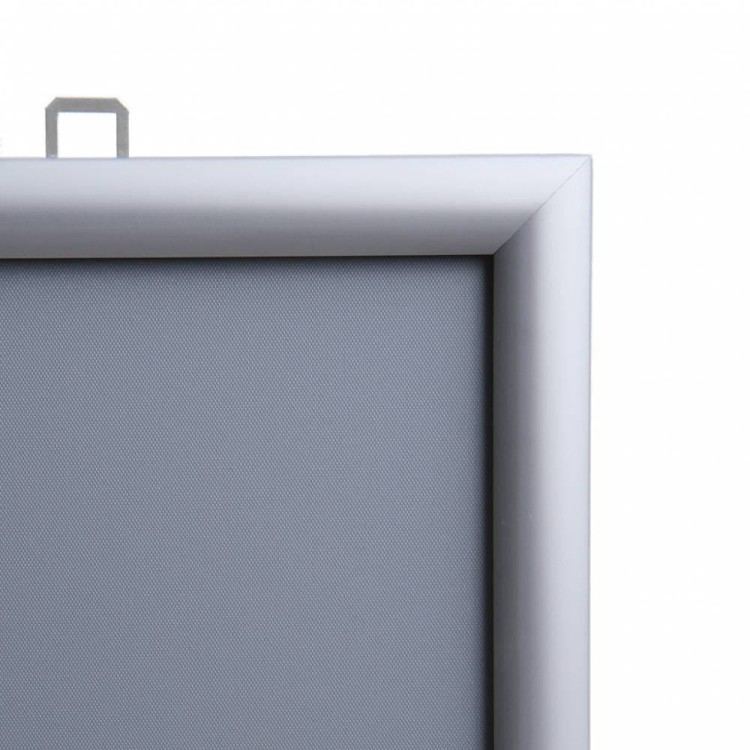 Ramka zatrzaskowa KRAST A3 (29,7 x 42,0 cm) aluminiowa srebrna dwustronna z ostrym prostym narożnikiem rama ramka plakatowa OWZ na plakat na zdjęcia profil 25 mm