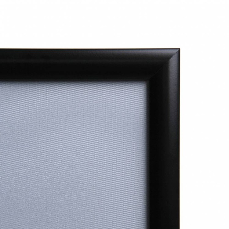 Ramka zatrzaskowa KRAST A2 (42,0 x 59,4 cm) aluminiowa czarna z ostrym prostym narożnikiem rama ramka plakatowa OWZ ścienna na plakat na zdjęcia profil 25 mm