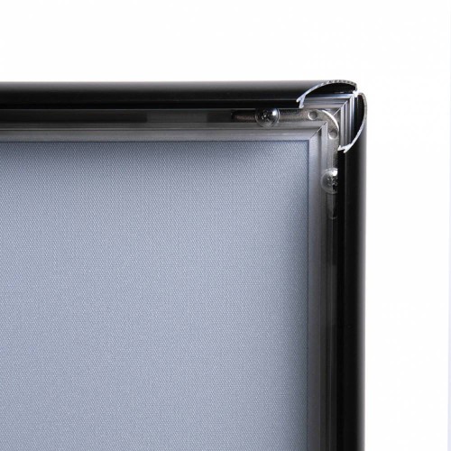 Ramka zatrzaskowa KRAST A1 (59,4 x 84,1 cm) aluminiowa czarna z ostrym prostym narożnikiem rama ramka plakatowa OWZ ścienna na plakat na zdjęcia profil 25 mm