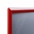 Ramka zatrzaskowa KRAST A1 (59,4 x 84,1 cm) aluminiowa czerwona z ostrym prostym narożnikiem rama ramka plakatowa OWZ ścienna na plakat na zdjęcia profil 25 mm