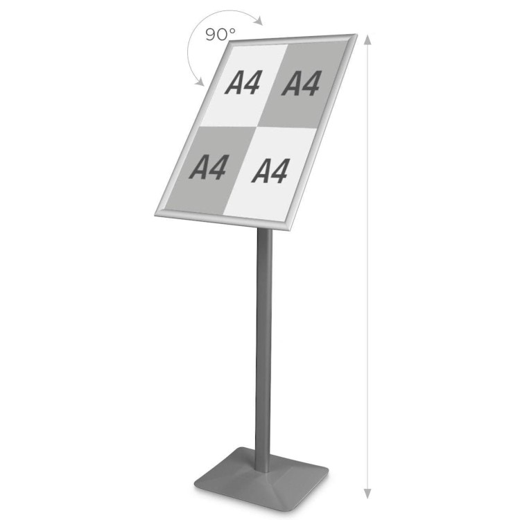 Menütafel-Informationsständer - A2, silber