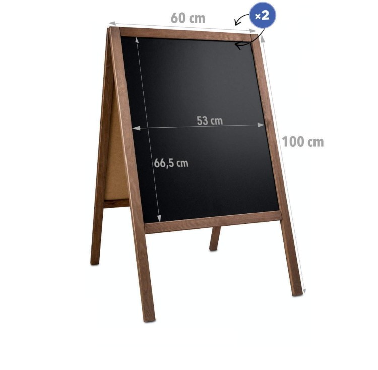 Informationstafel aus Holz 60x100 (Kreidetafel)