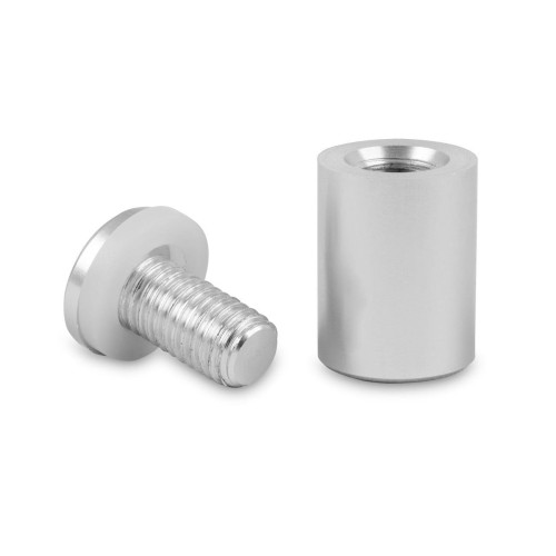 Aluminium Werbung Schraube Glas Abstandshalter Befestigungen 15mm Ø 15x25