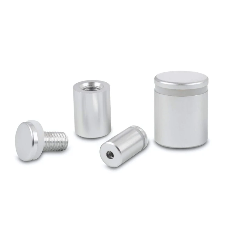 Aluminium Werbung Schraube Glas Abstandshalter Befestigungen 25mm Ø 25x19
