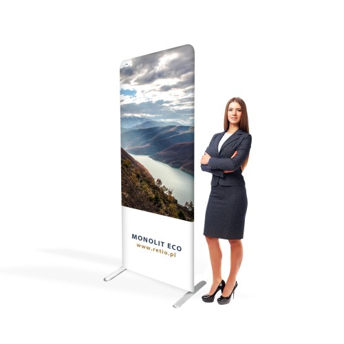 Stand reklamowy Tekstylny Monolith Eco 1 x 2 m z wydrukiem jednostronnym