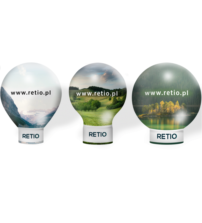Balony reklamowe pneumatyczne 4m z nadrukiem indywidualnym - Standard, Standard z szyjką oraz Kula - Różne modele