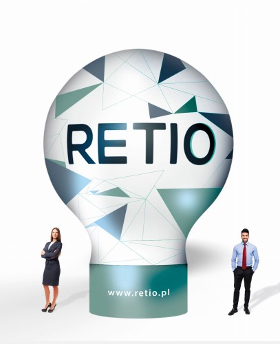 Balon reklamowy pneumatyczny 6m z nadrukiem indywidualnym - Standard z szyjką