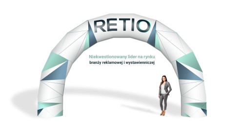 Brama reklamowa nadmuchiwana, pneumatyczny 4x3 m z nadrukiem indywidualnym - Łukowa