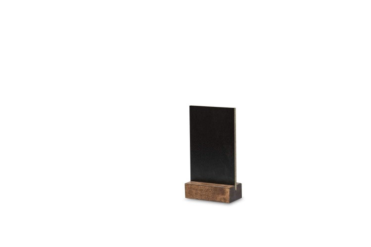 Fotowiedergabeskala - A6 Kreideständer für Theke BRICK Holzschreibtafel mit schwarzer Oberfläche zum Schreiben mit Kreidemarkern