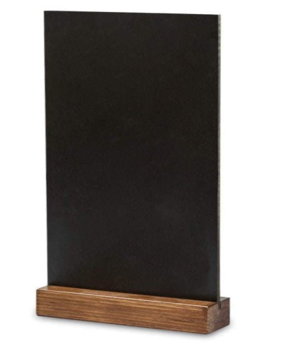 A5 Kreideständer für Theke BRICK hölzerne Schreibtisch Kreidetafel mit schwarzer Oberfläche für das Schreiben mit Kreidemarkern