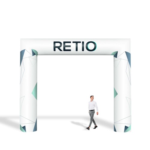 Brama reklamowa nadmuchiwana, pneumatyczna 4x4 m z nadrukiem indywidualnym - Prosta