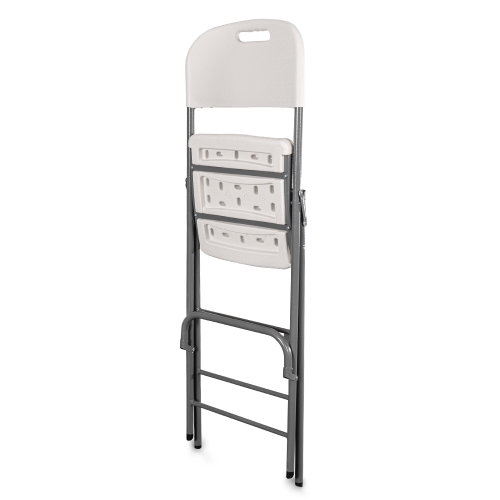 Krzesło białe składane wysokie typu hooker - zdjęcie po złożeniu