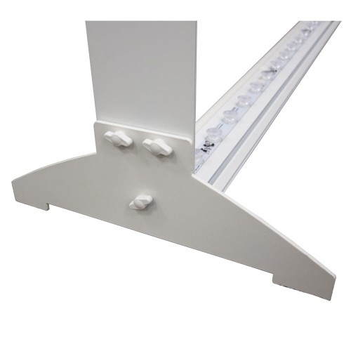 Stabilisierungsfüße in der LED-Express-Leuchttheke