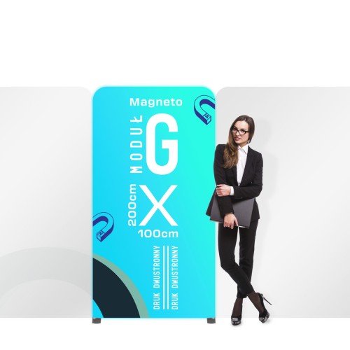 Moduł G Stoiska Magneto 100 x 200 cm z wydrukiem dwustronnym