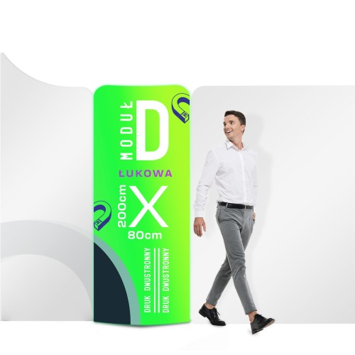 Moduł D Stoiska Magneto 80 x 200 cm z wydrukiem dwustronnym