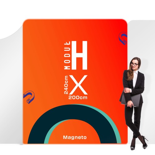 Moduł H Stoiska Magneto 200 x 240 cm z wydrukiem jednostronnym