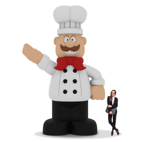 Kucharz pmeumatyczny 4m z nadrukiem indywidualnym do restauracji, barów, punktów gastronomicznych