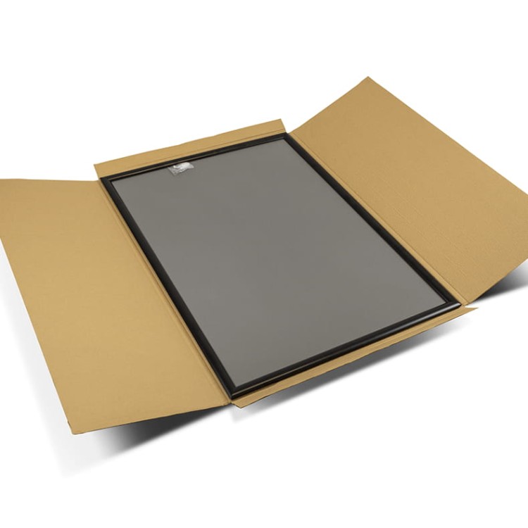 Ramka plakatowa OWZ B2 (70 x 50 cm) aluminiowa czarna z prostym narożnikiem rama ramka plakatowa OWZ ścienna na plakat na zdjęcia profil 25 mm