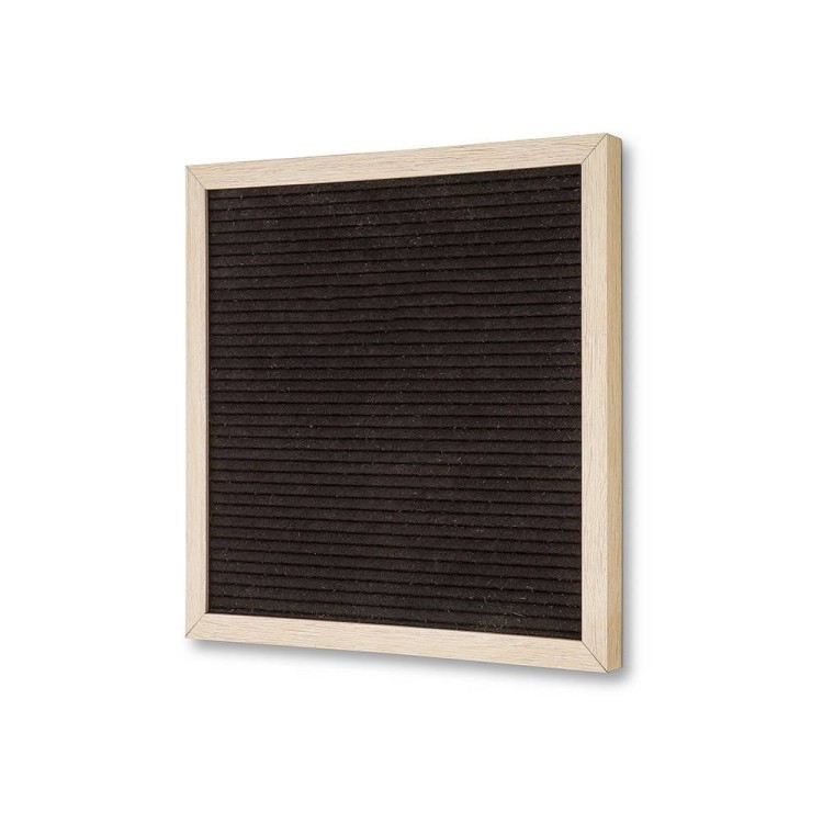 Czarna tablica literowa 30 x 30 cm do użytku wewnętrznego w zestawie z literami wewnętrzna tablica literowa ogłoszeniowa tablica informacyjna tablica ogłoszeń jasnobrązowa