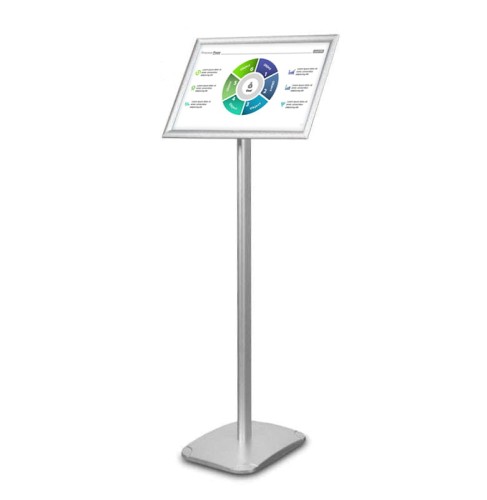 Stojak informacyjny na menu - A3, srebrny