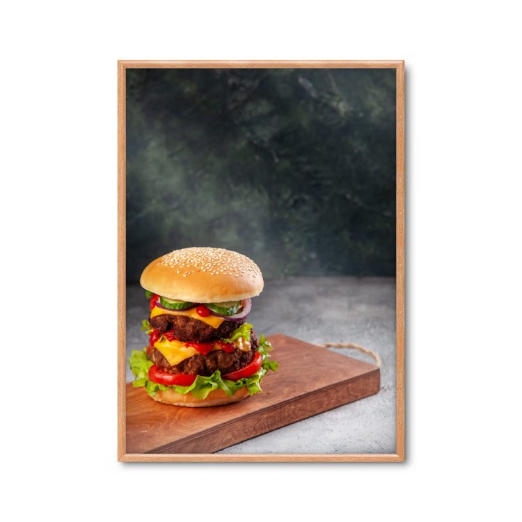 Ramka zatrzaskowa A0 (84,1 x 118,9 cm) aluminiowa w kolorze drewna z ostrym narożnikiem rama ramka plakatowa OWZ ścienna na plakat na zdjęcia profil 25 mm