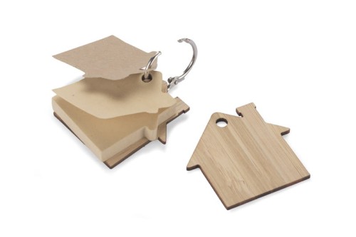 Karteczki samoprzylepne z brelokiem HOMA beżowy (naturalny)
