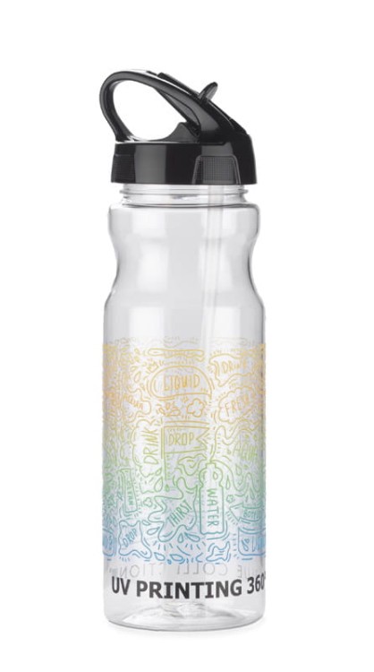 Bidon ze słomką TRANCE 700 ml czarny