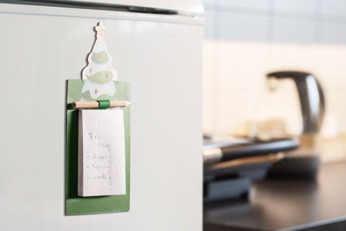 Notatnik z magnesem SNOWY zielony