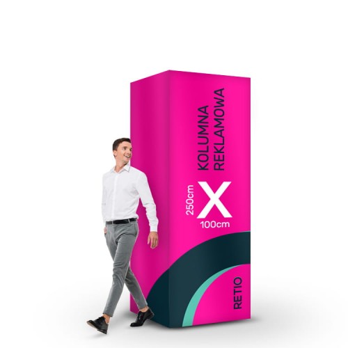 Kolumna reklamowa 250 x 100 cm z nadrukiem