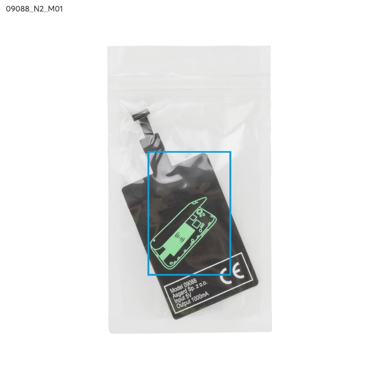 Adapter micro USB do ładowania indukcyjnego INDO czarny
