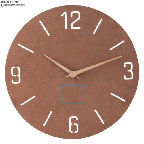 Zegar ścienny NATURAL brązowy