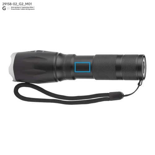 Latarka COB TORCO czarny