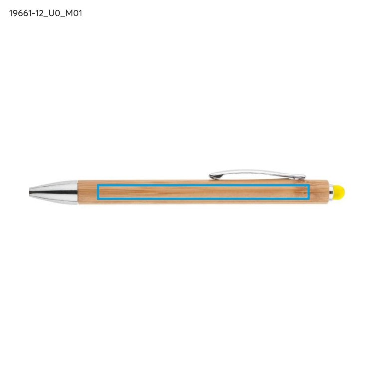 Długopis touch bambusowy TUSO żółty