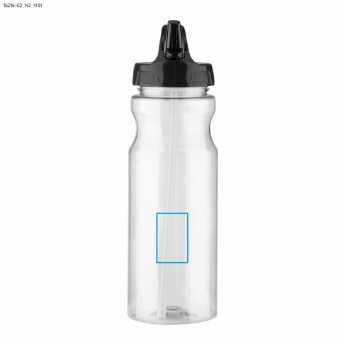 Bidon ze słomką TRANCE 700 ml czarny