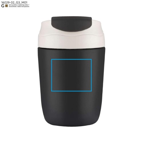 Kubek termiczny DOPPIO 360 ml czarny