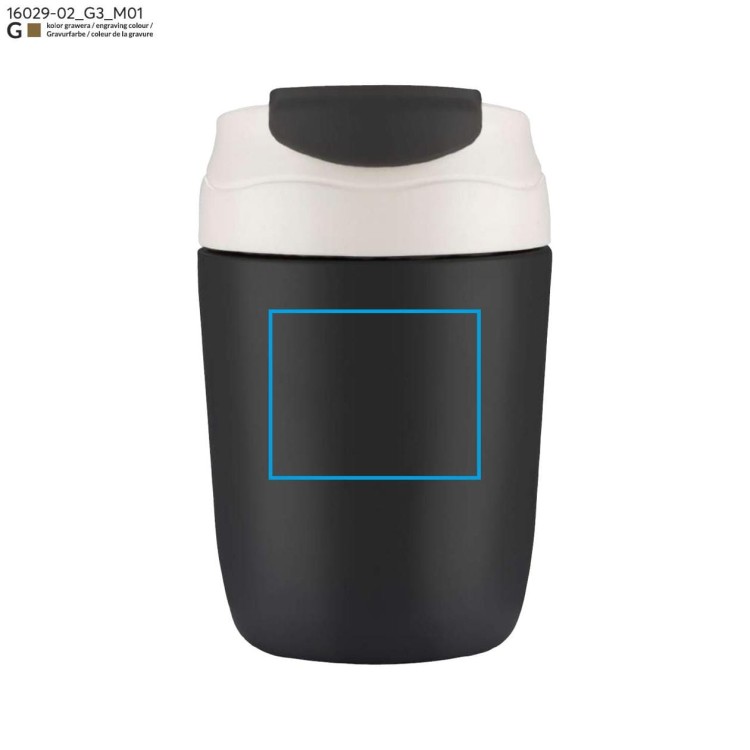 Kubek termiczny DOPPIO 360 ml czarny