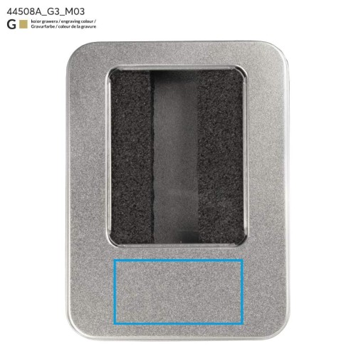 Puszka duża z wkładem na większą pamięć USB- II gatunek srebrny