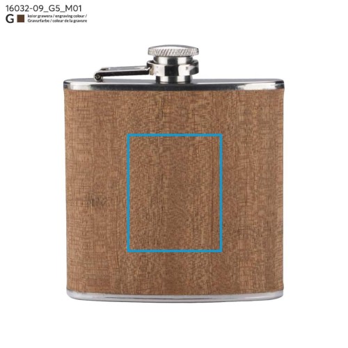 Piersiówka RIDLEY 200 ml brązowy